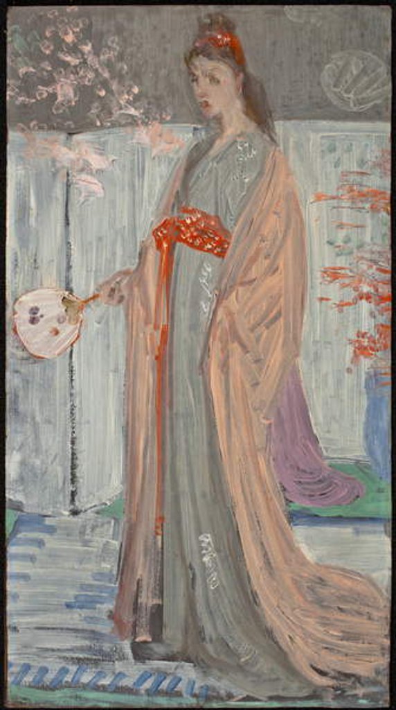 Detail of Sketch for Rose and Silver: La Princesse du Pays de la Porcelaine, 1863-64 by James Abbott McNeill Whistler