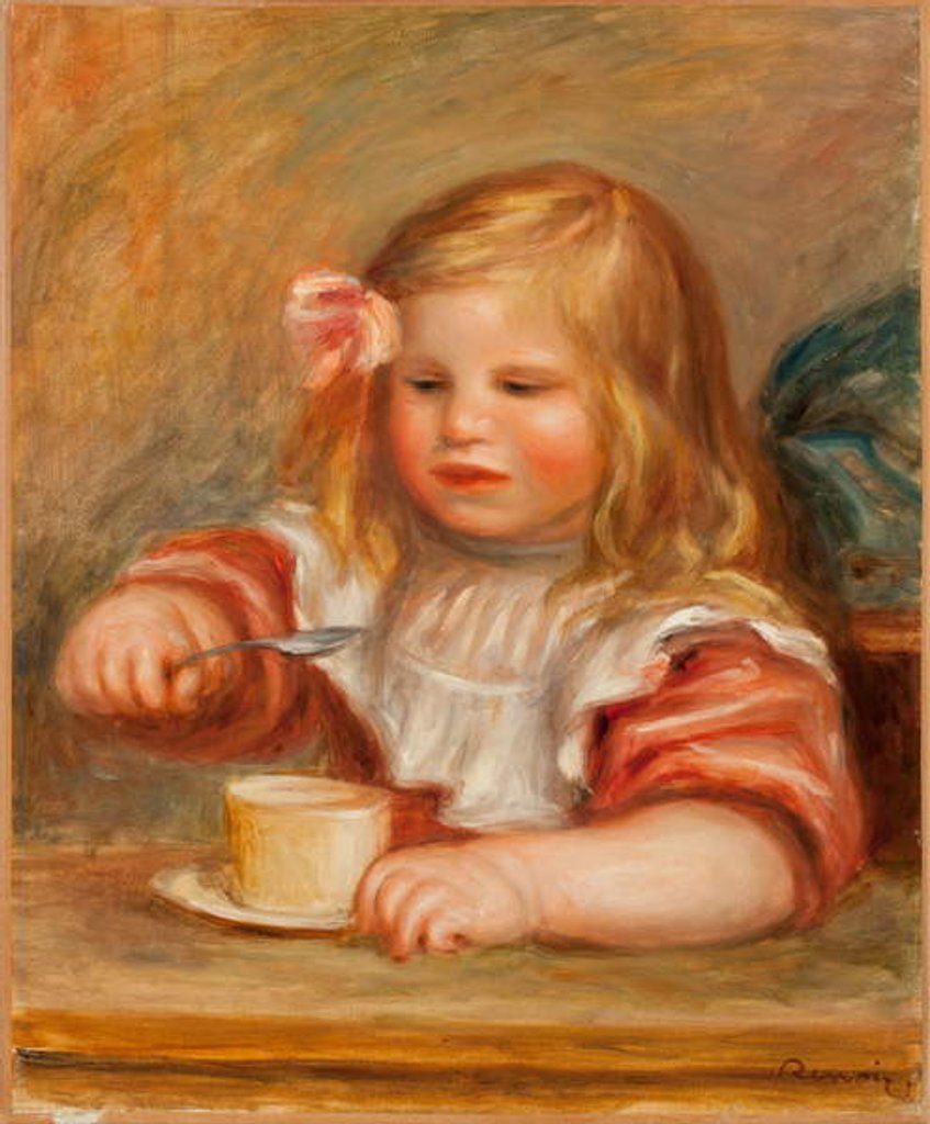 Detail of Coco Eating his Soup by Pierre Auguste Renoir
