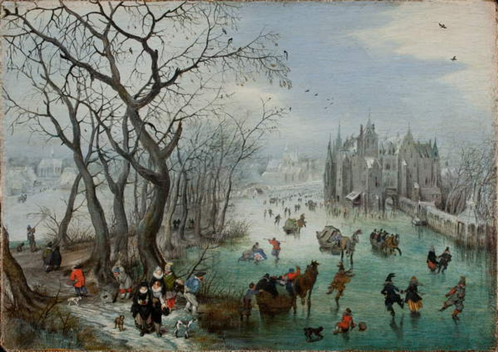 Detail of Winter Landscape with Skaters near a Castle, 1615 by Adriaen Pietersz. van de Venne
