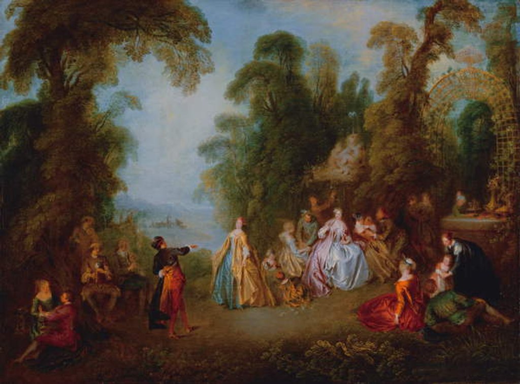 Detail of The Dance, c.1730 by Jean-Baptiste Joseph Pater