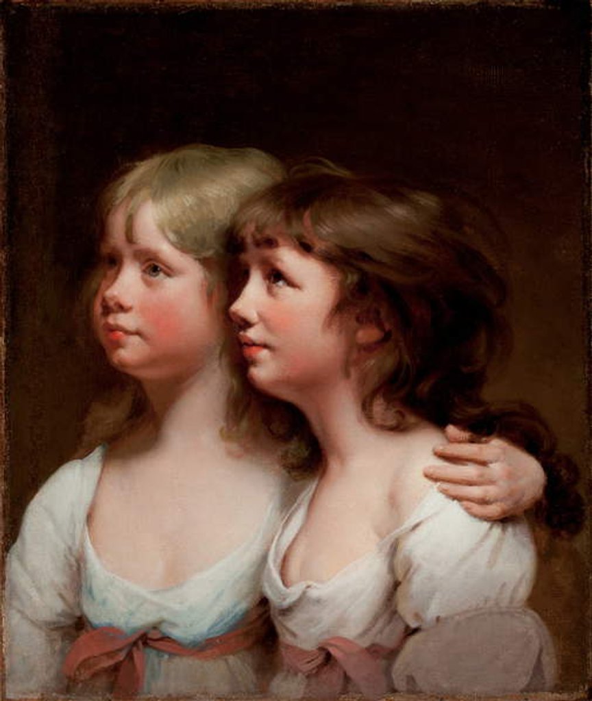 Detail of Portrait of Sarah and Ann Haden by Joseph Wright of Derby