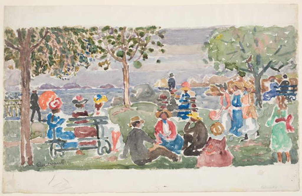 Detail of Gloucester Park by Maurice Brazil Prendergast
