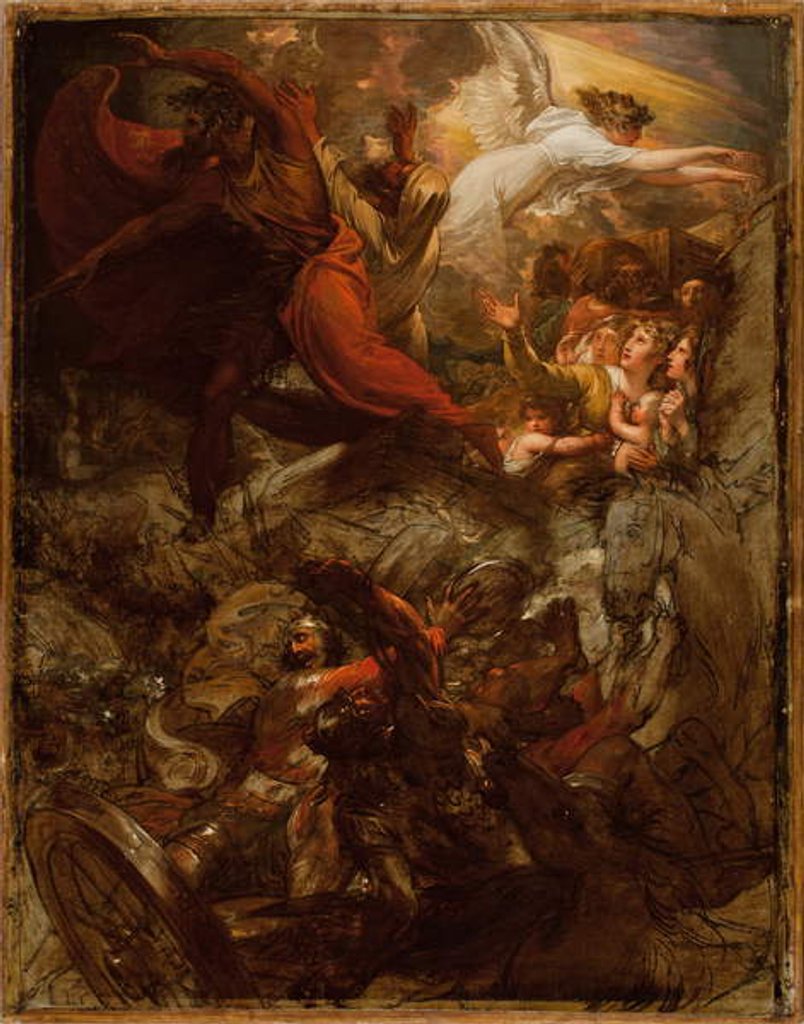 Detail of Pharaoh and his Host Lost in the Red Sea, 1792 and after 1800 by Benjamin West