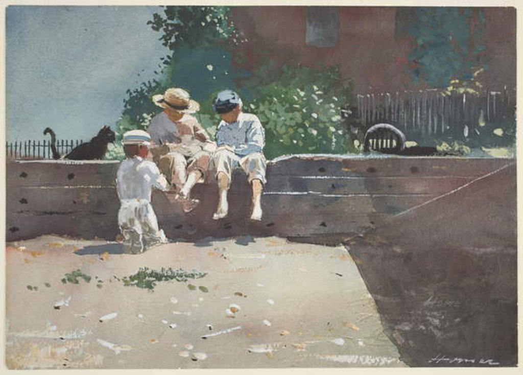 Detail of Boys and Kitten, 1873 by Winslow Homer
