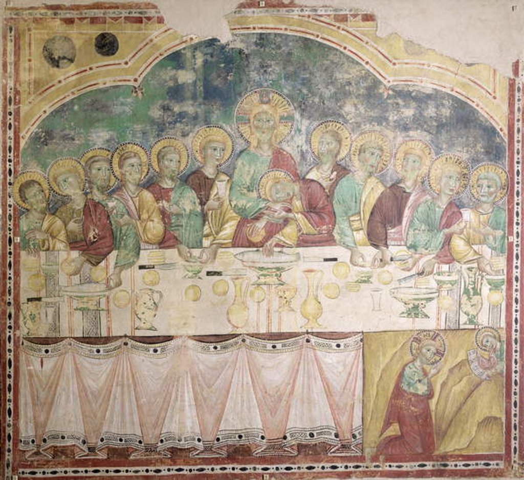 Detail of The Last Supper and the Agony in the Garden, c.1300 by Italian School