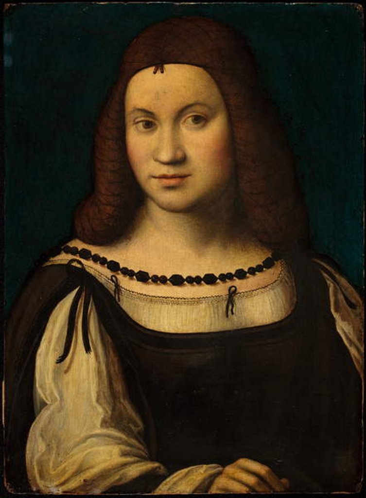Detail of Portrait of a Lady by School Italian