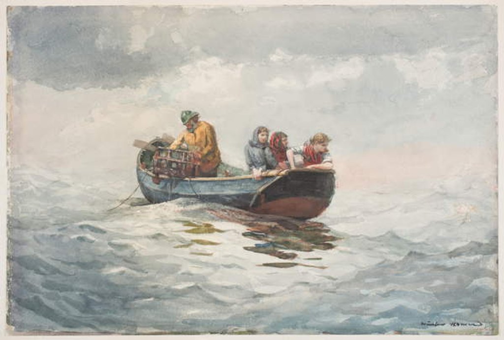 Detail of Crab Fishing by Winslow Homer