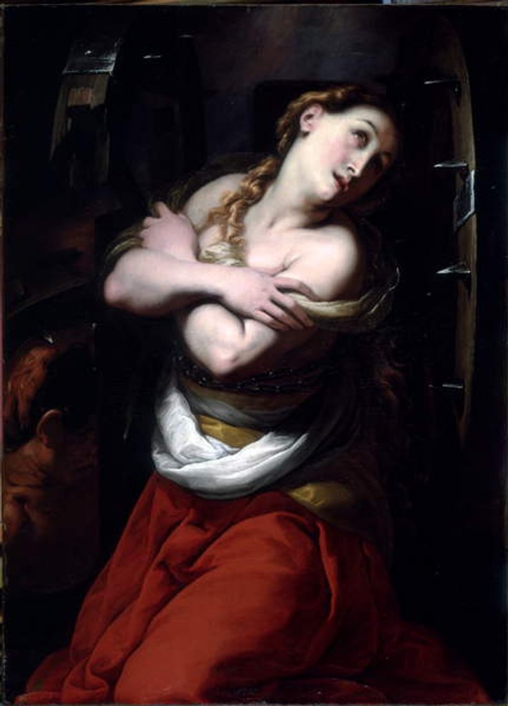 Detail of St. Catherine by Giulio Cesare Procaccini