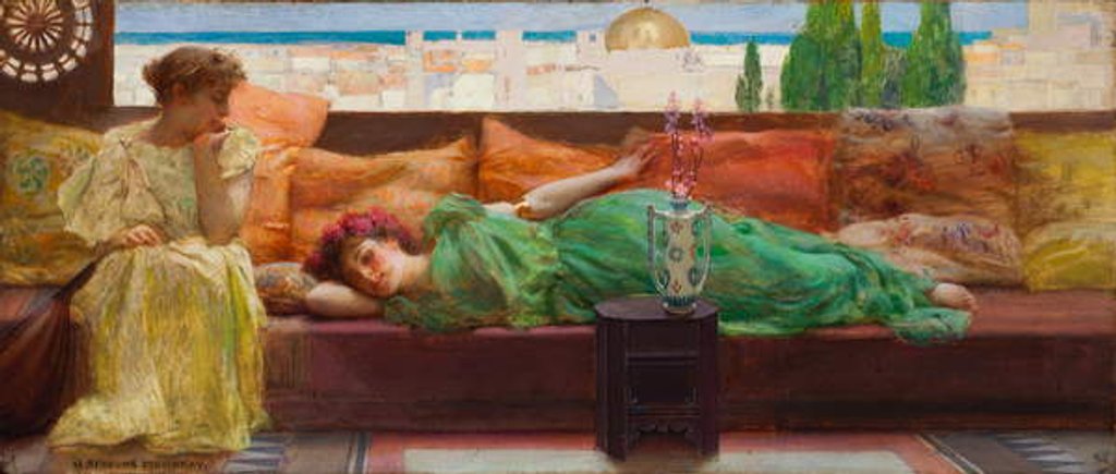 Detail of Repose by Henry Siddons Mowbray