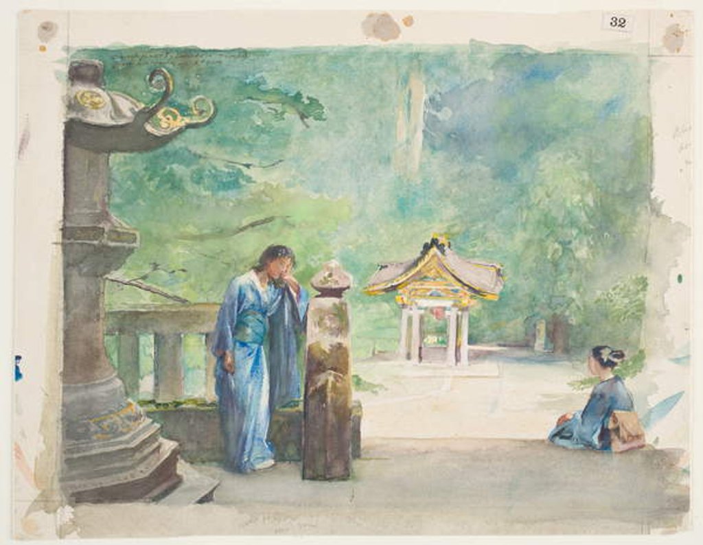 Detail of Sacred Font, Iyemitsu Temple by John La Farge or Lafarge