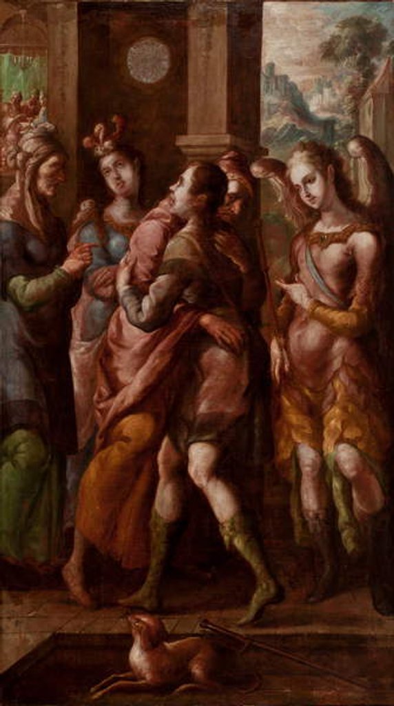 Detail of The Return of Tobias by Cristobal de Villalpando
