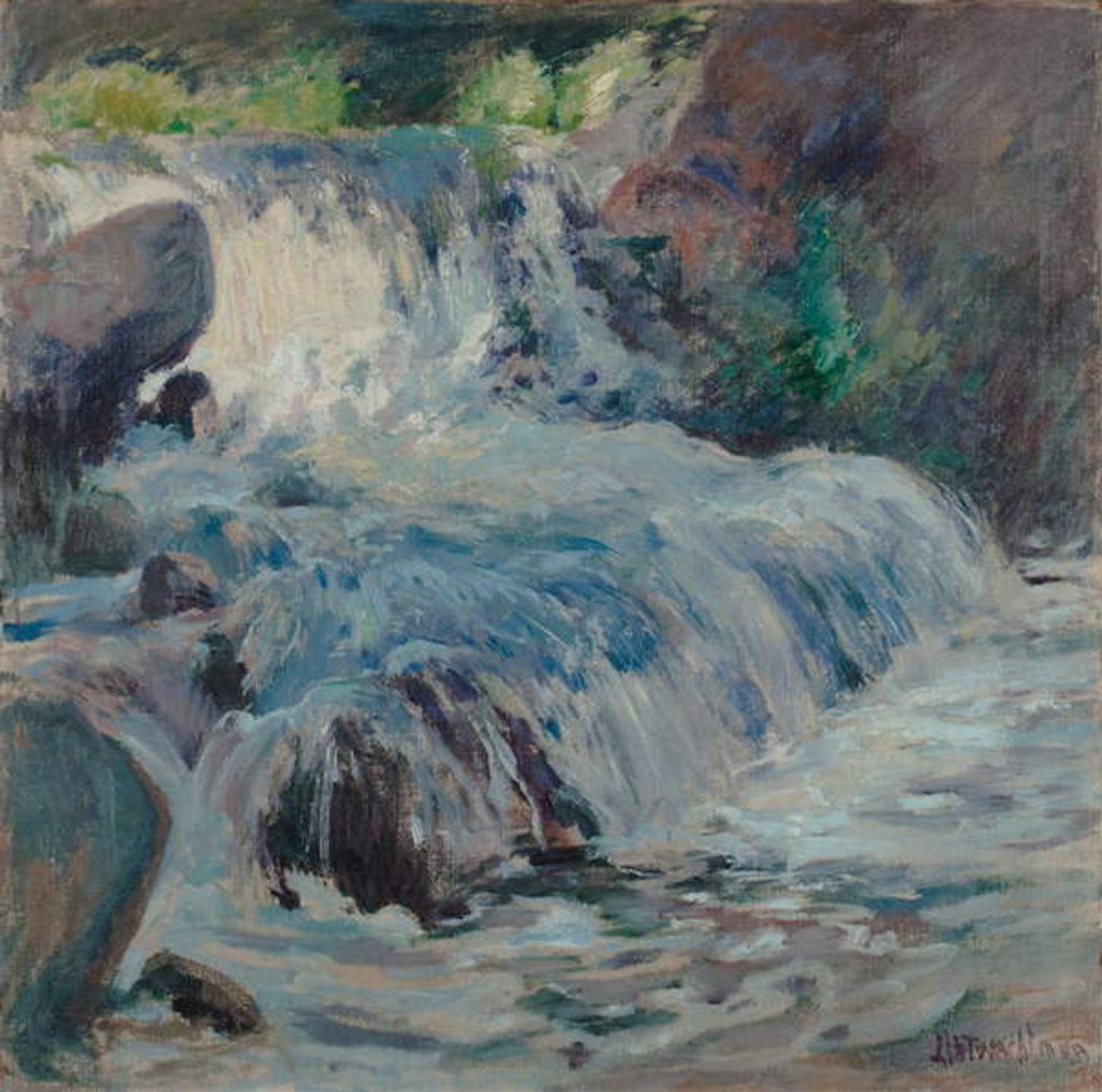 Detail of The Waterfall by John Henry Twachtman