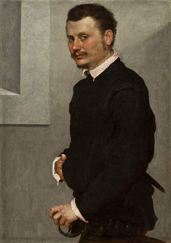 Detail of Portrait of a Man, c.1520-24 by Giovanni Battista Moroni