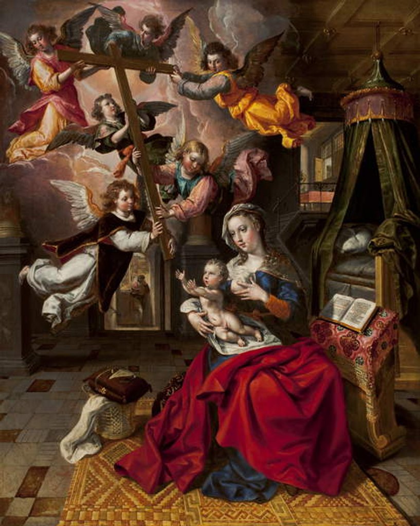 Detail of Virgin with the Christ Child Welcoming the Cross, c.1600 by Maarten de Vos
