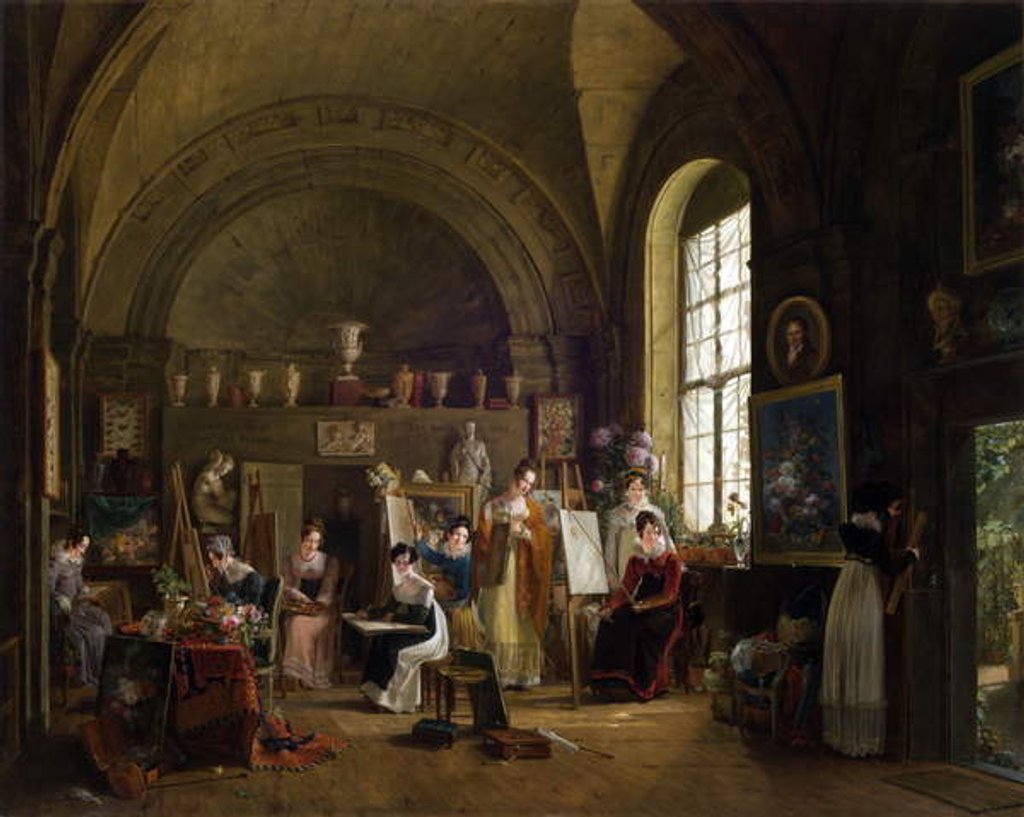 Detail of Interior of the Studio of Van Dael and his students at the Sorbonne, 1816 by Philipe Jacques van Bree