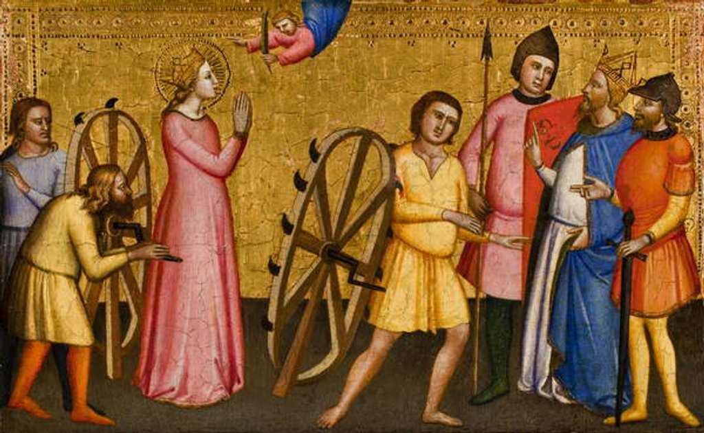 Detail of The Ordeal of Saint Catherine of Alexandria, 1365-90 by Master of the Orcagnesque Misericordia