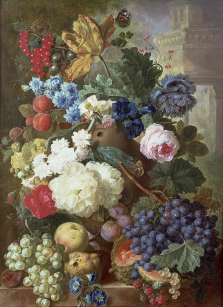 Detail of Flowers and Fruit by Jan van Os