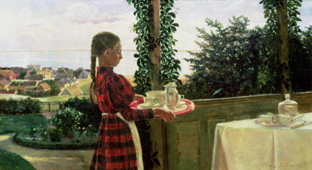 Detail of Teatime on the Verandah, 1899 by Henriette Elisabeth Koster Panduro