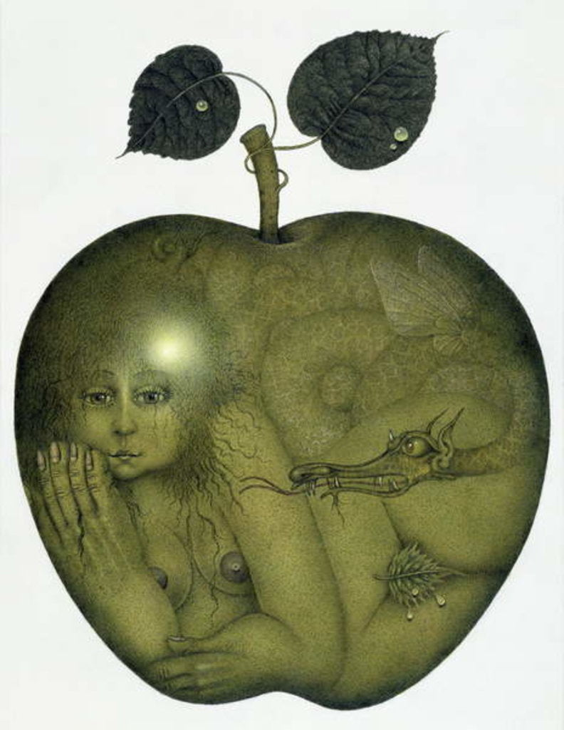 Detail of Apple and Eve and Serpent by Wayne Anderson