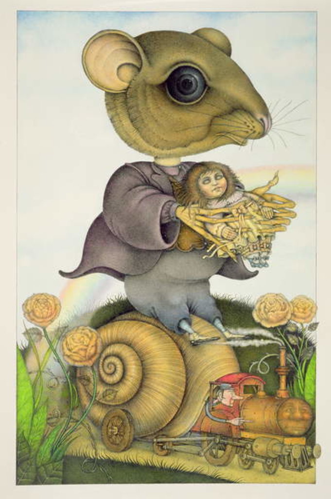 Detail of Mouse and Doll on a Snail Train by Wayne Anderson