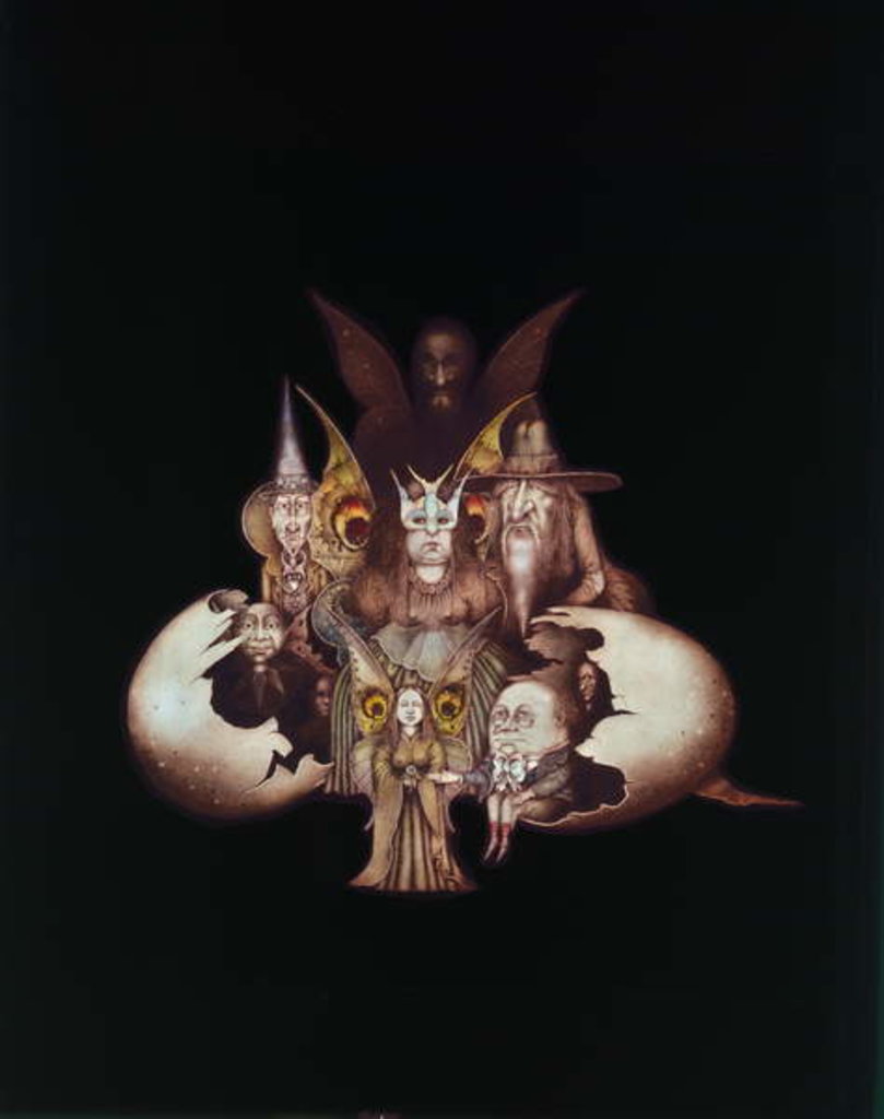 Detail of Other World Characters Emerging from Egg or The Birth of Fairyland by Wayne Anderson