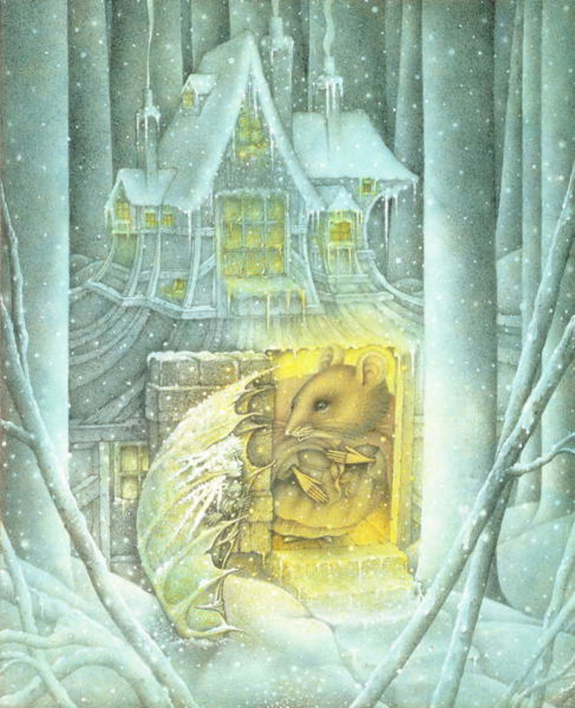 Detail of Thumbelina and Mouse in Snow by Wayne Anderson