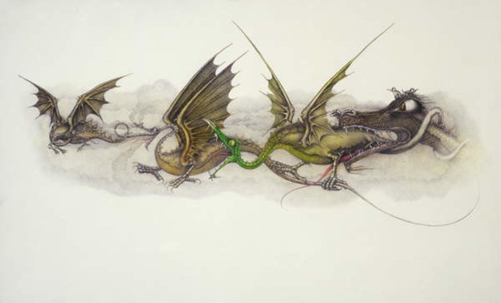 Detail of Big Dragons Eat Little Dragons, 1979 by Wayne Anderson