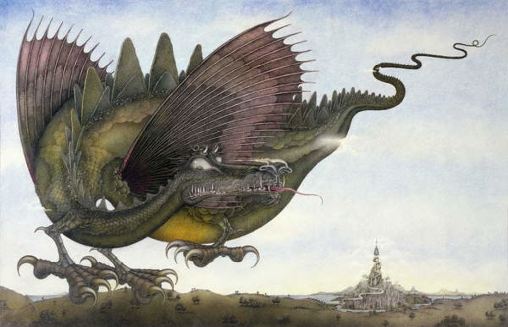 Detail of Dragon in Flight, 1979 by Wayne Anderson