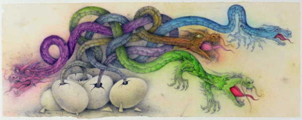 Detail of Within Moments of Hatching, 2000 by Wayne Anderson