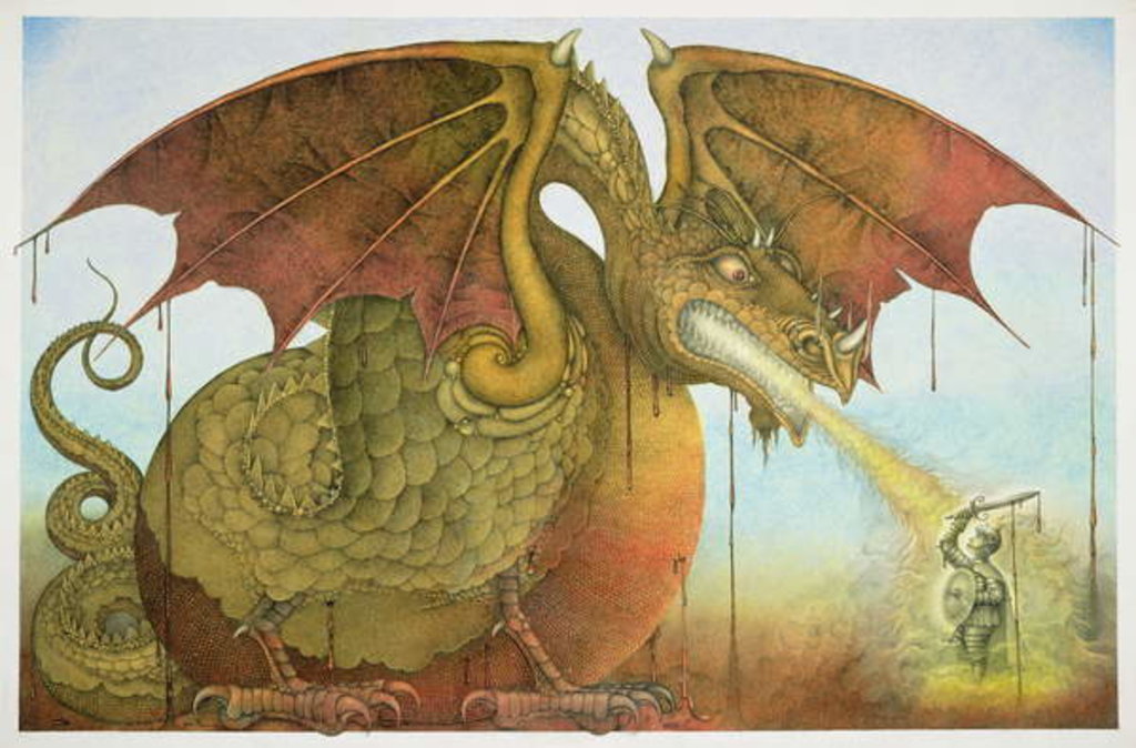 Detail of St George and the Dragon, 1979 by Wayne Anderson