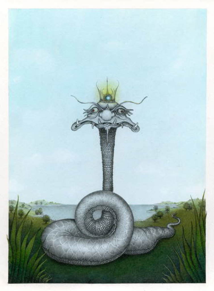 Detail of The Snake King, 1982 by Wayne Anderson