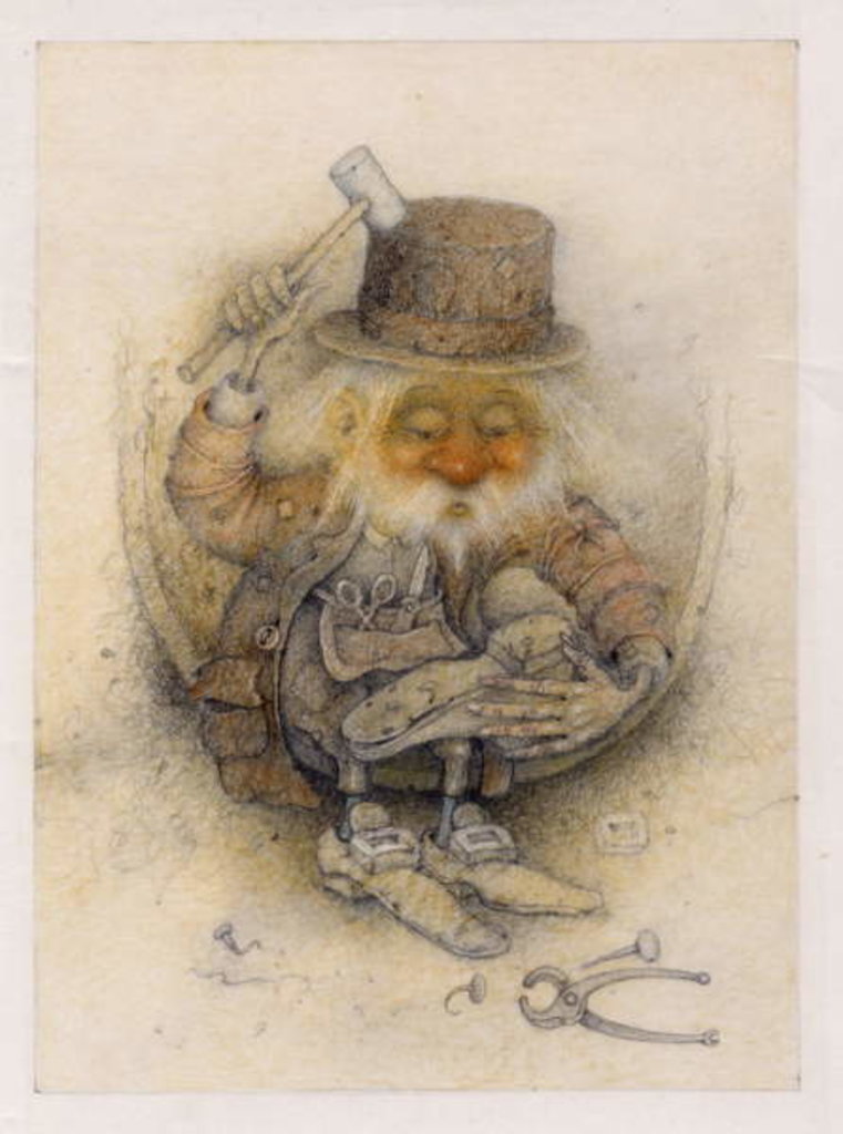 Detail of Leprechaun Cobbler, 1999 by Wayne Anderson