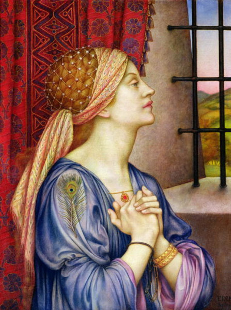 Detail of The Prisoner, 1907-08 by Evelyn De Morgan