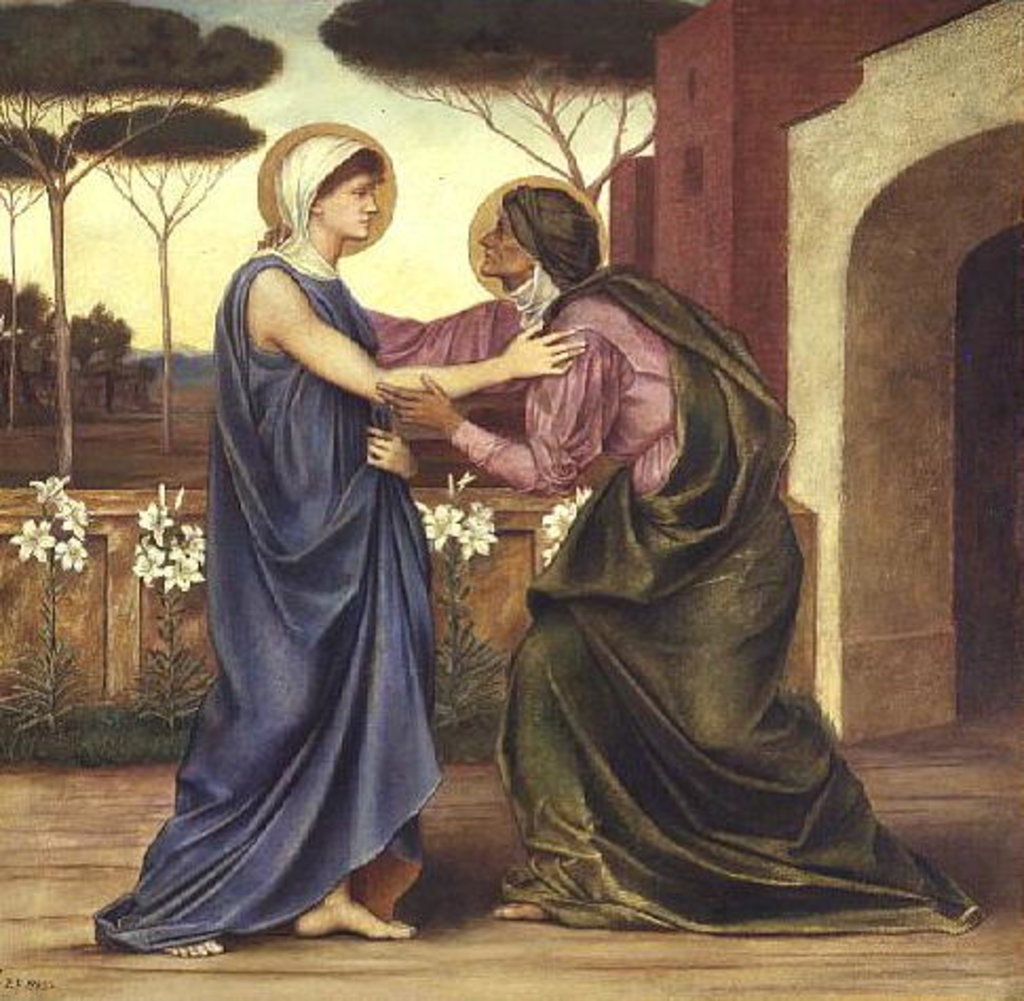 Detail of Salutation or The Visitation, 1883 by Evelyn De Morgan