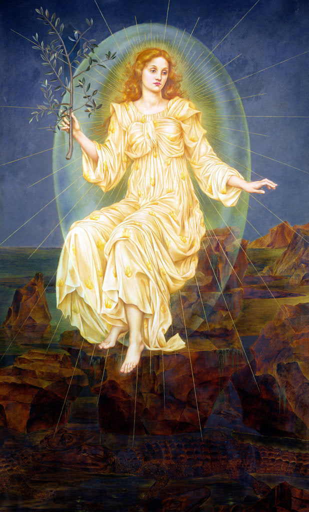 Detail of Lux in Tenebris, 1895 by Evelyn De Morgan