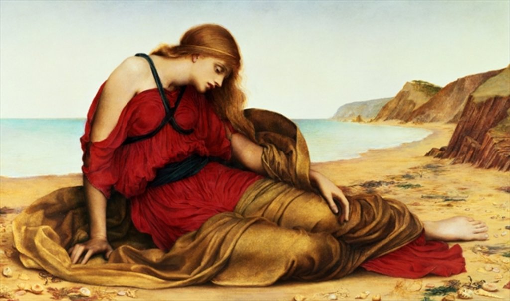 Detail of Ariadne in Naxos, 1877 by Evelyn De Morgan