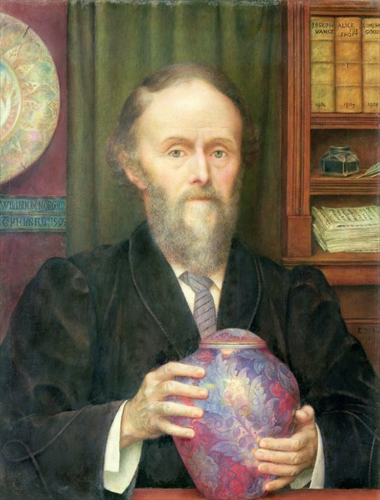 Detail of Portrait of William de Morgan 1909 by Evelyn De Morgan