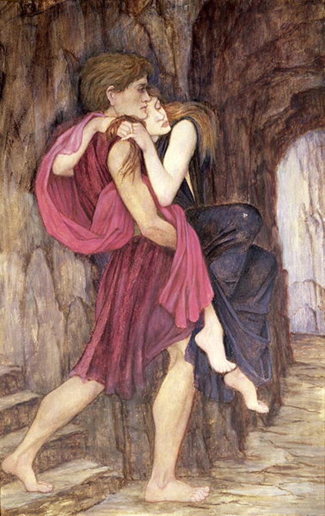 Detail of Two Figures in a Cave by John Roddam Spencer Stanhope