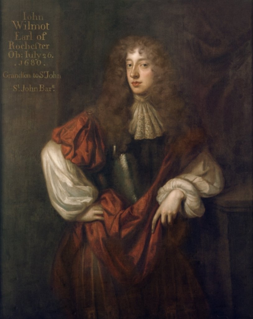 Detail of Portrait of John Wilmot 2nd Earl of Rochester by Peter (after) Lely