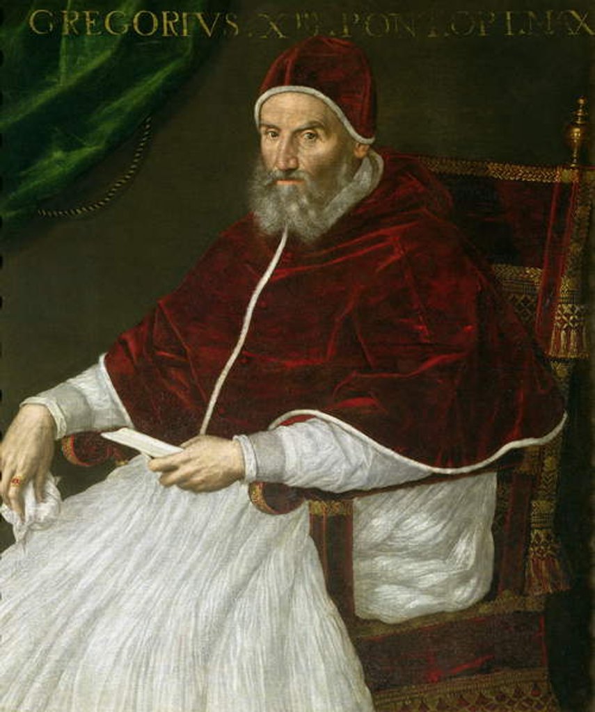Detail of Portrait of Pope Gregory XIII by Lavinia Fontana