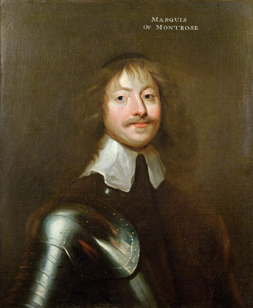 Detail of Portrait of James Graham 1st Marquis of Montrose, c.1640 by English School