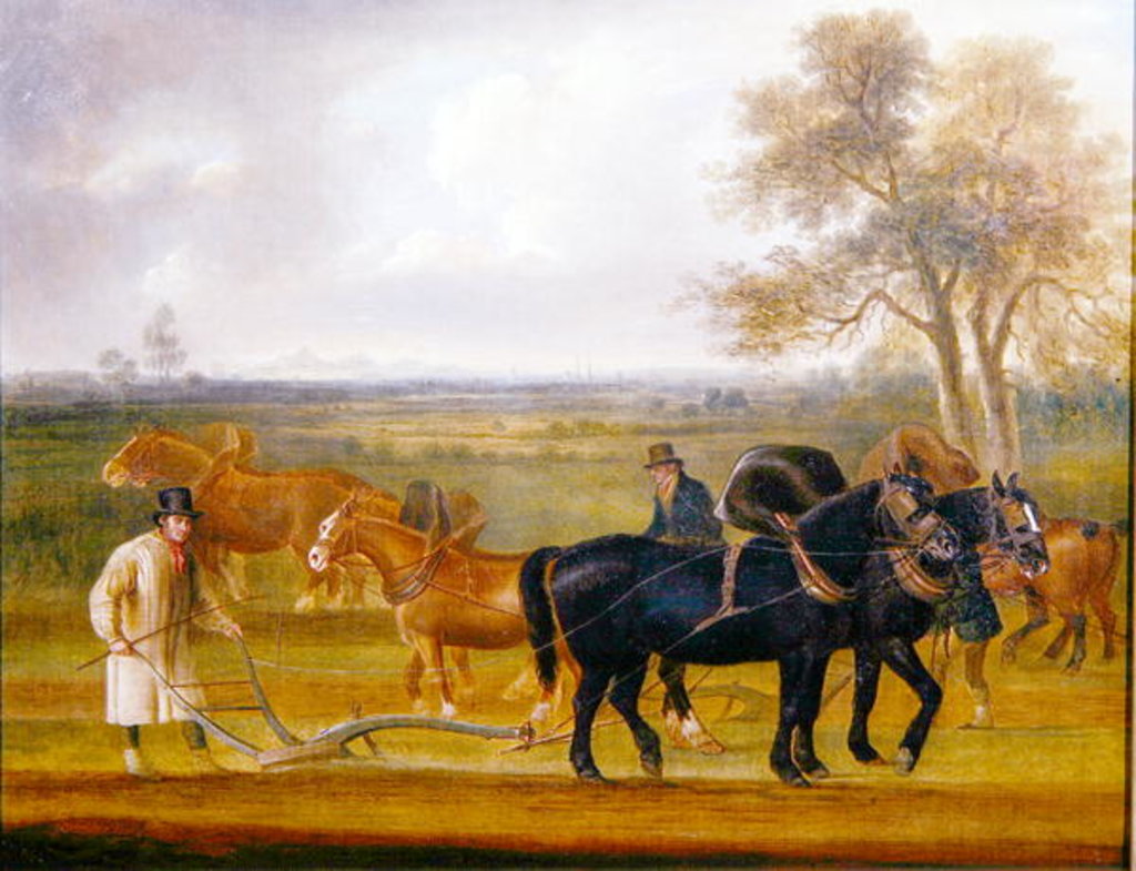 Detail of The Ploughing Match, 1813 by Thomas Weaver