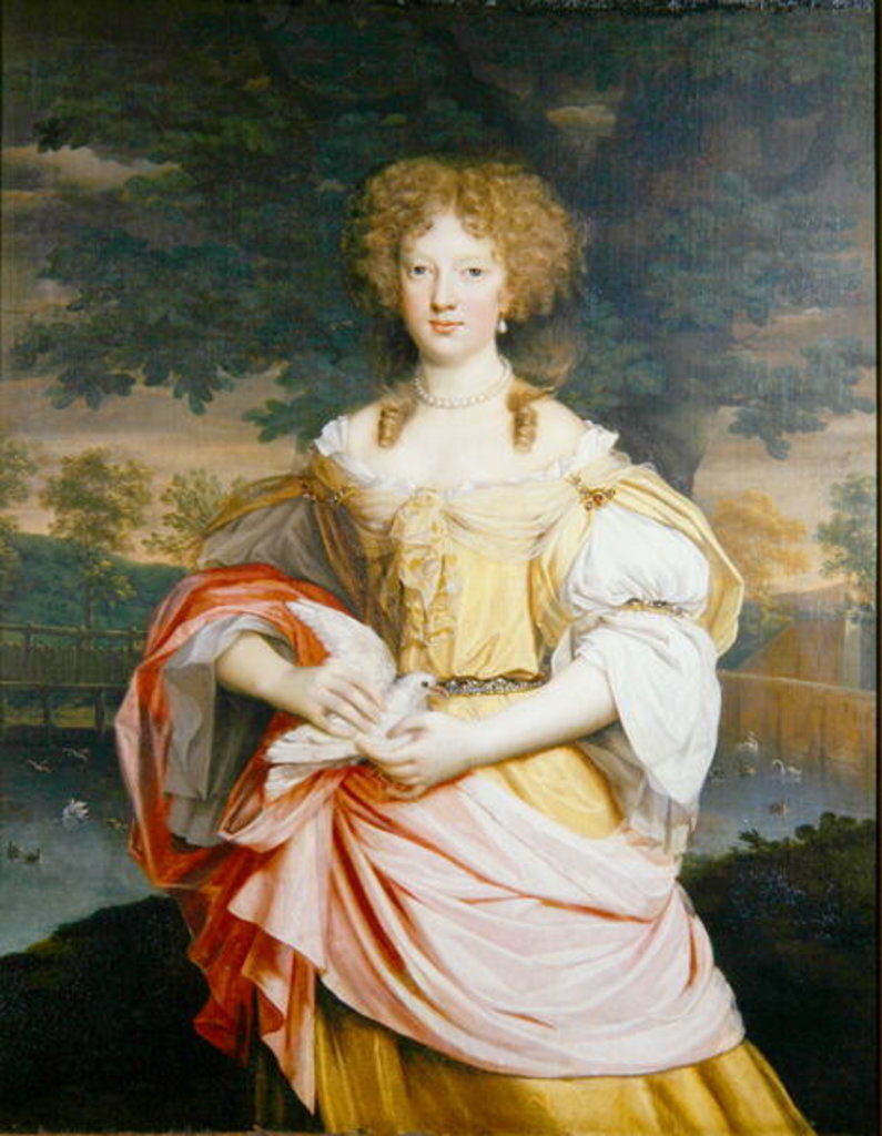 Detail of Portrait of Mary Wilbraham by John Michael Wright