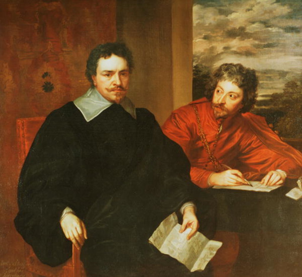 Detail of Thomas Wentworth, Earl of Strafford and his Secretary, Sir Philip Mainwaring 1640 by Anthony van (after) Dyck