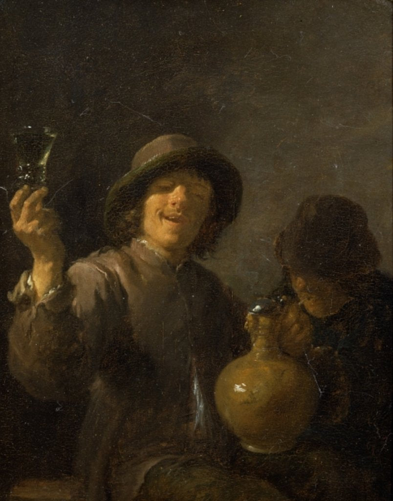 Detail of Two Boors drinking by David the Younger Teniers