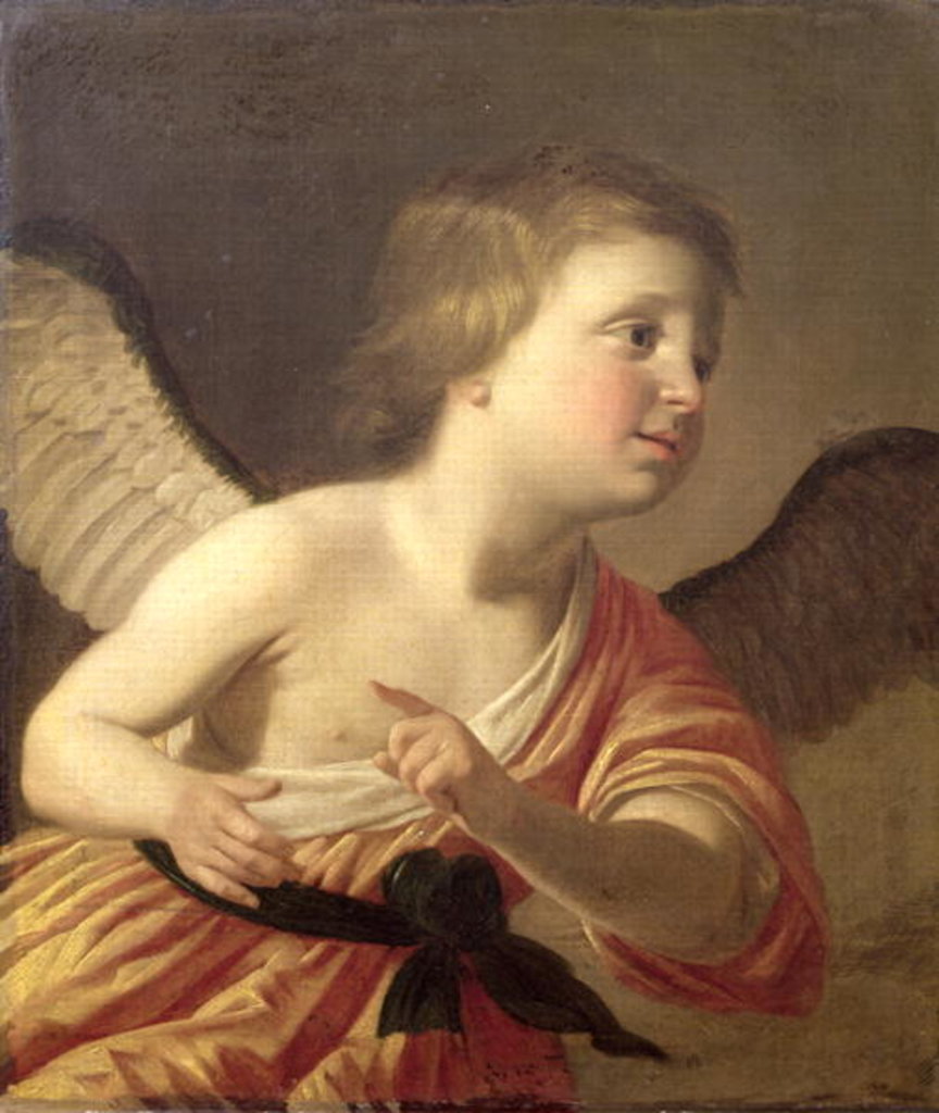 Detail of Portrait of the young Prince Maurice of Bohemia as Cupid by Gerrit van Honthorst