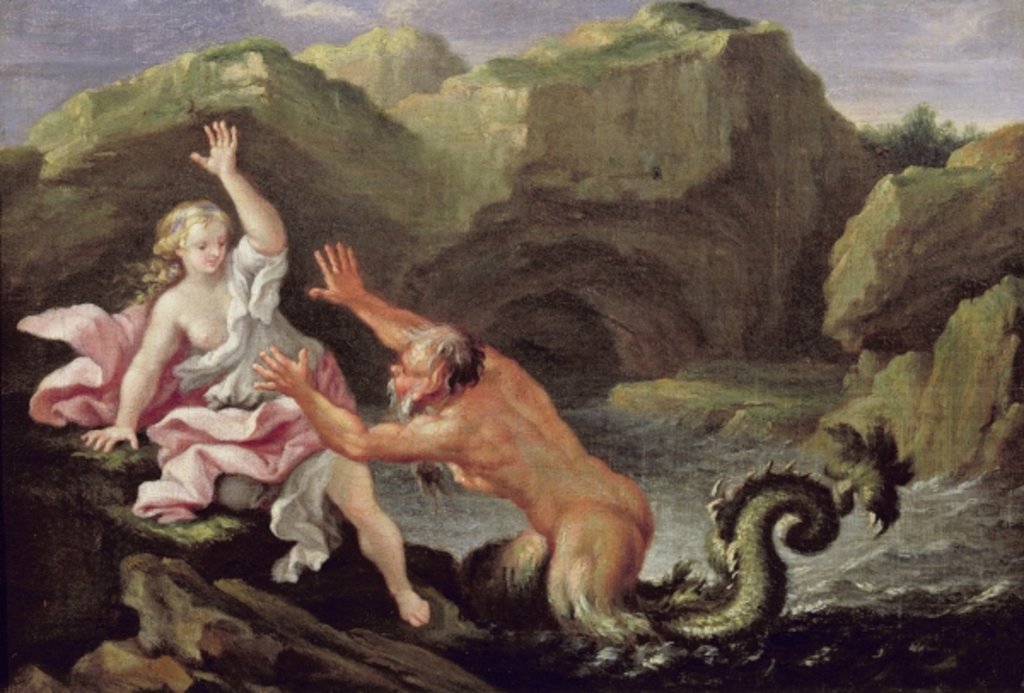 Detail of Glaucus and Scylla by Filippo Lauri