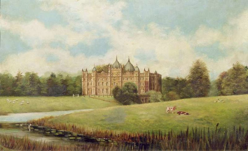 Detail of Tong Castle across the Meadows by English School