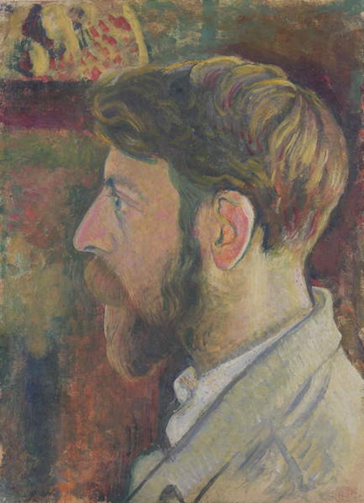 Detail of Autoportrait de profil, c.1900-05 by Georges Lemmen