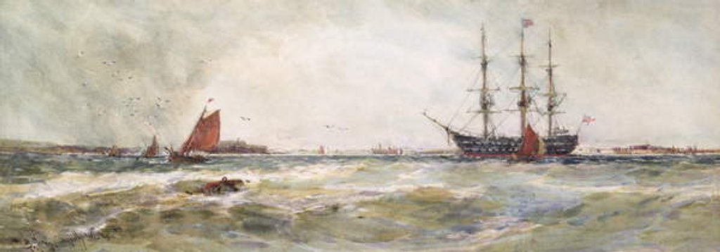 Detail of Squally Weather, Portsmouth by Thomas Bush Hardy